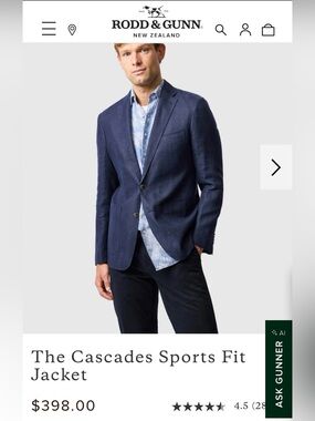 Rodd & Gunn Dark Navy Two-Button Sport Coat